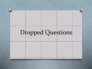 Dropped Questions