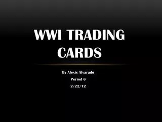 WWI Trading Cards