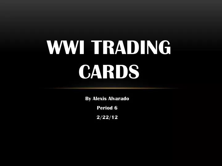 wwi trading cards