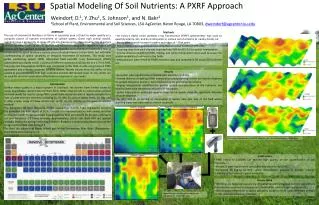 Spatial Modeling Of Soil Nutrients: A PXRF Approach