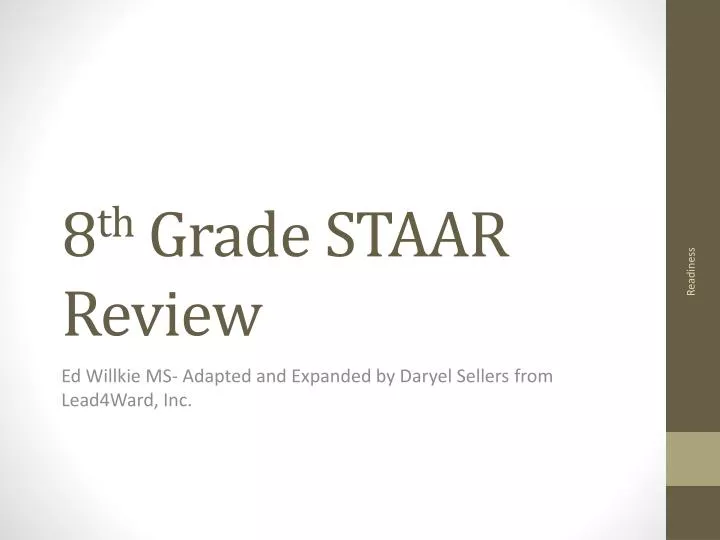 8 th grade staar review