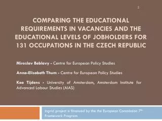 Miroslav Beblavy - Centre for European Policy Studies