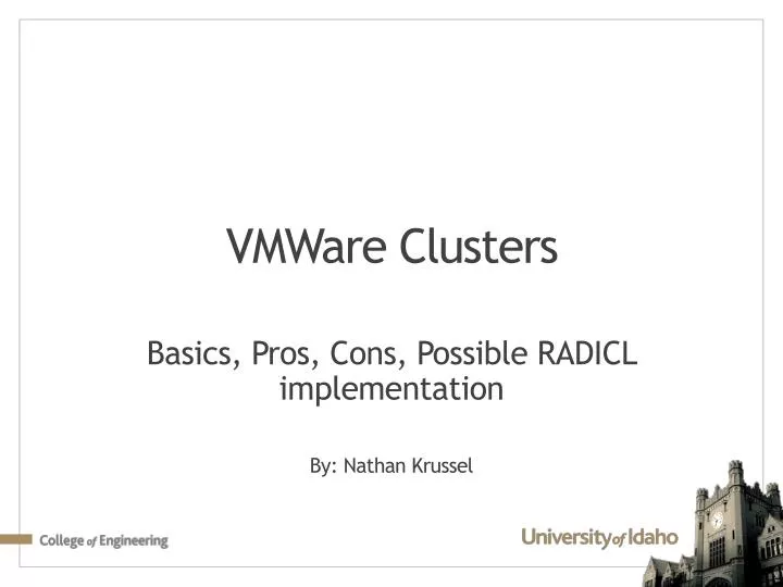 vmware clusters