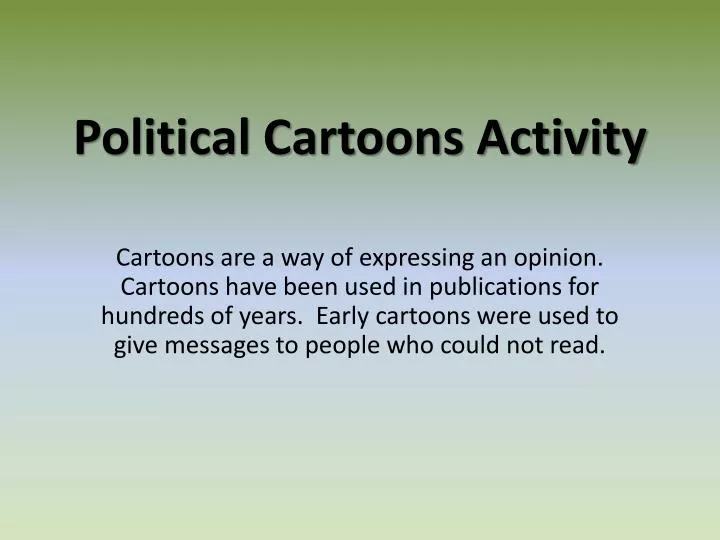 political cartoons activity
