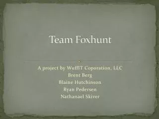 Team Foxhunt
