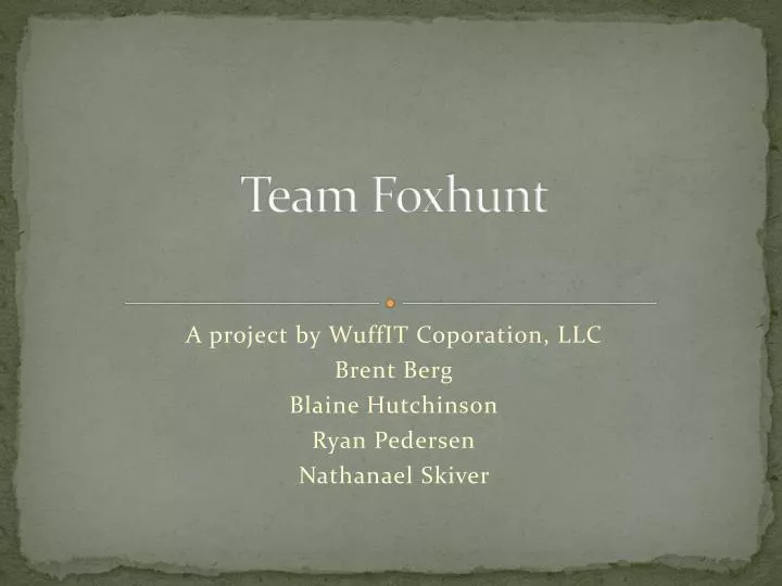 team foxhunt