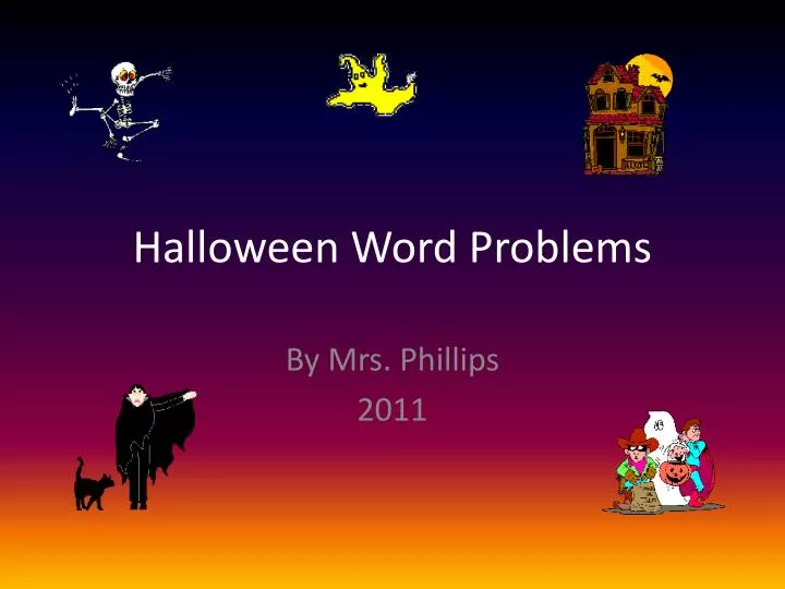 halloween word problems