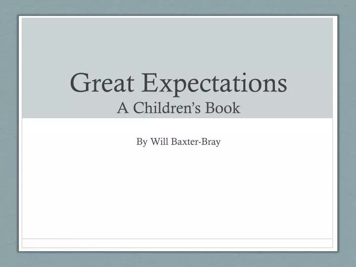 great expectations a children s book