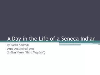A Day in the Life of a Seneca Indian