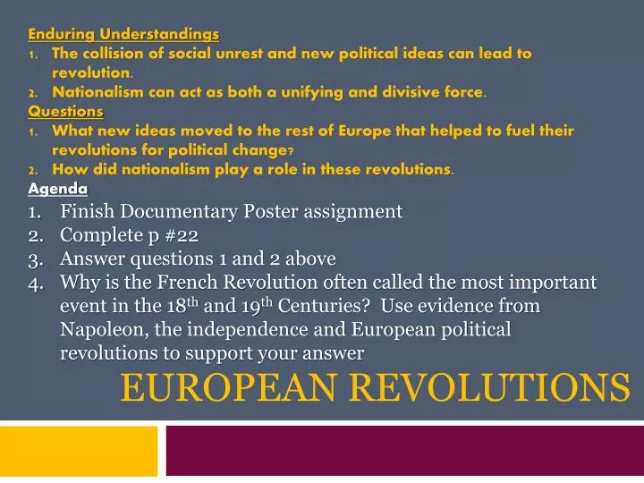 european revolutions