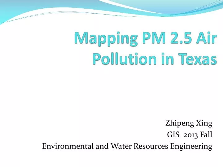mapping pm 2 5 air pollution in texas