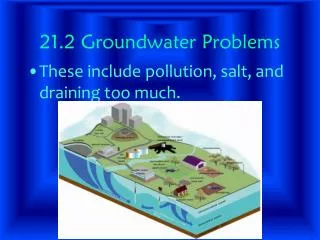 21.2 Groundwater Problems