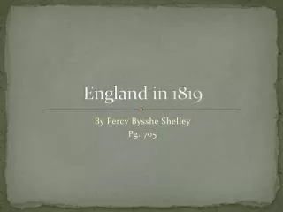 England in 1819