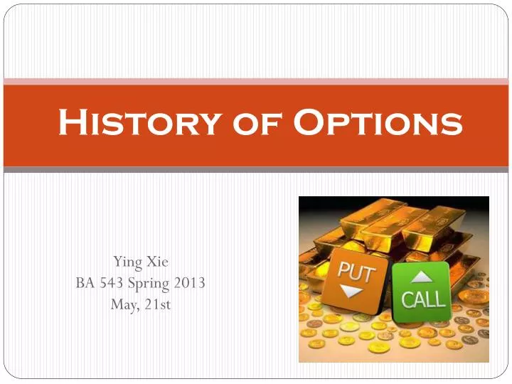 history of options