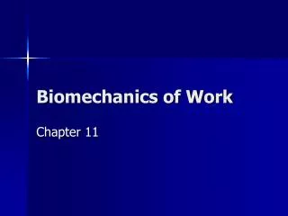 Biomechanics of Work