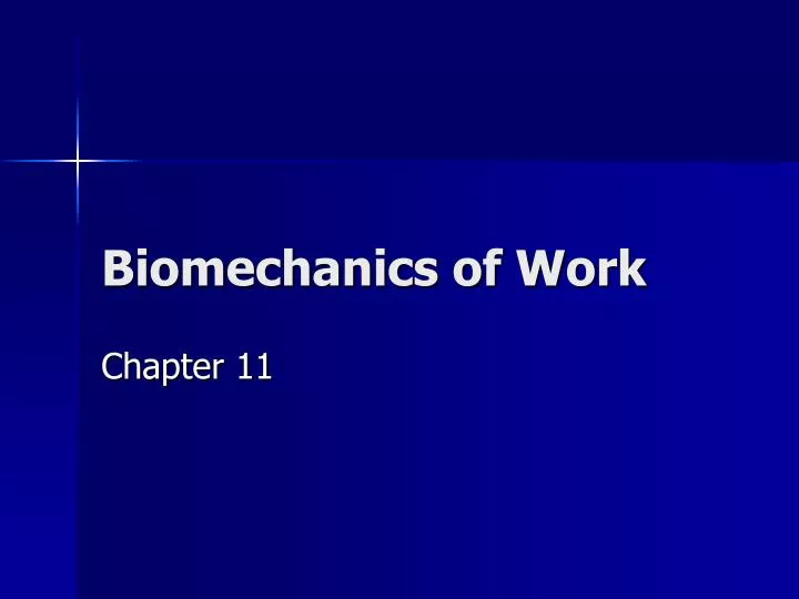 biomechanics of work