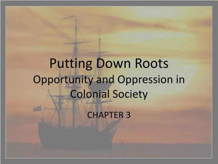 putting down roots opportunity and oppression in colonial society