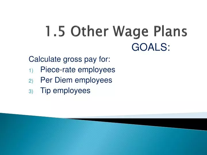 1 5 other wage plans