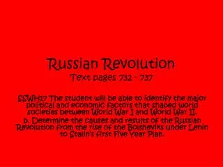 Russian Revolution Text pages 732 - 737