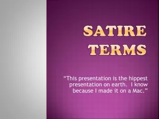 satire terms