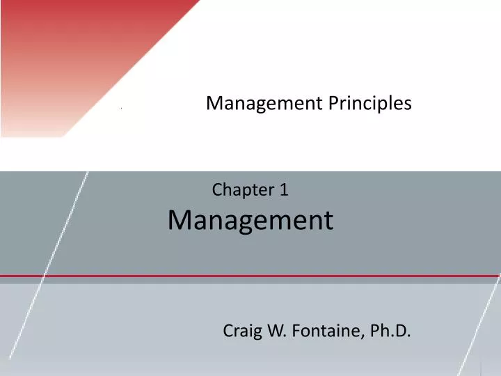 chapter 1 management