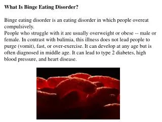 What Is Binge Eating Disorder?