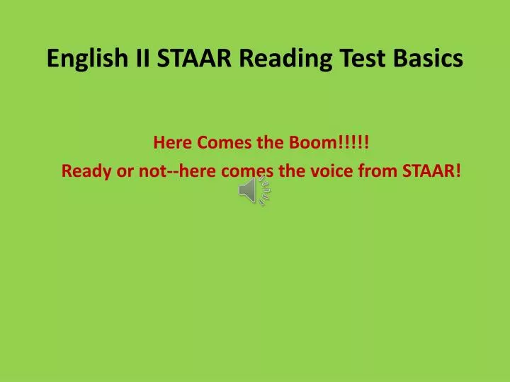 english ii staar reading test basics