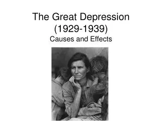 The Great Depression (1929-1939)