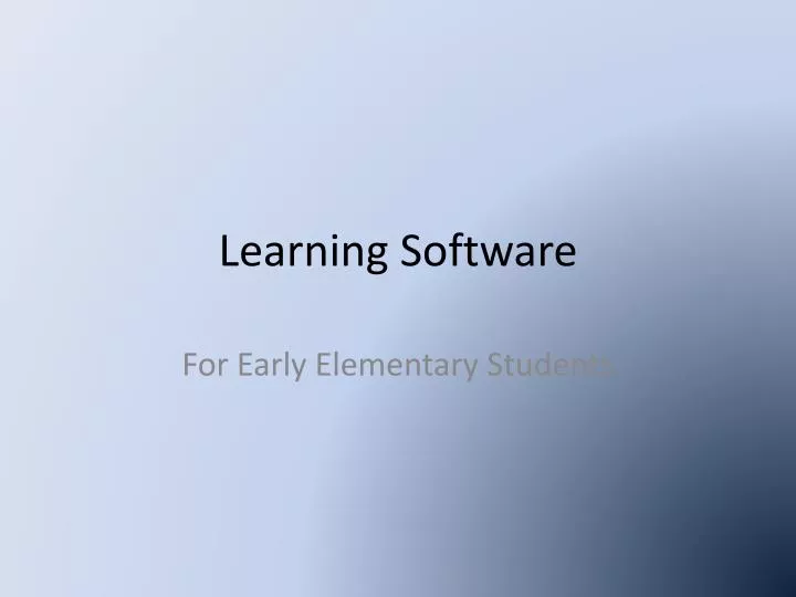 learning software