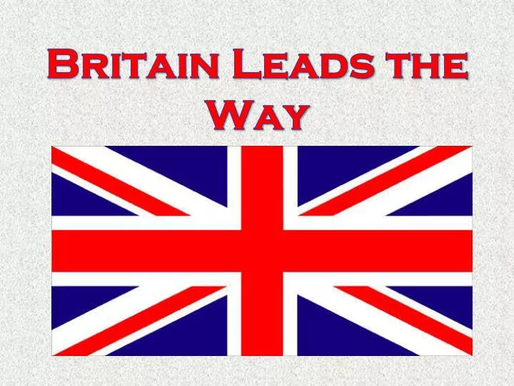 britain leads the way