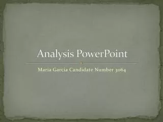 Analysis PowerPoint