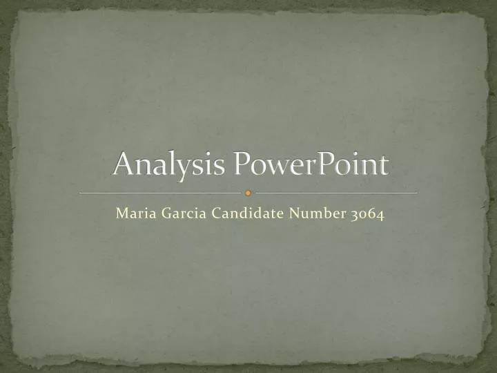 analysis powerpoint