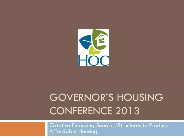 governor s housing conference 2013
