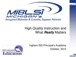 High Quality Instruction and What Really Matters
