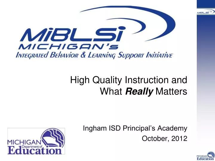 high quality instruction and what really matters