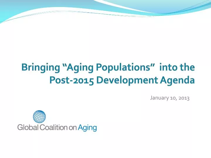 bringing aging populations into the post 2015 development agenda