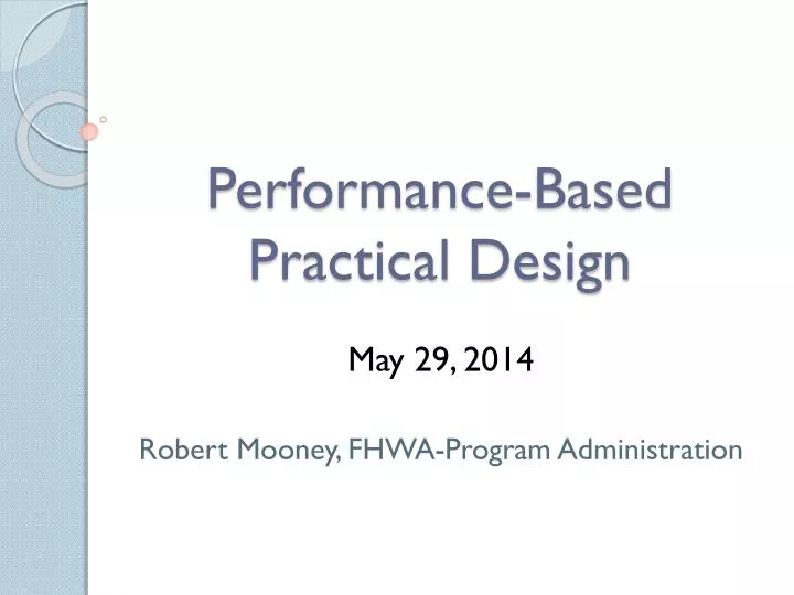 performance based practical design