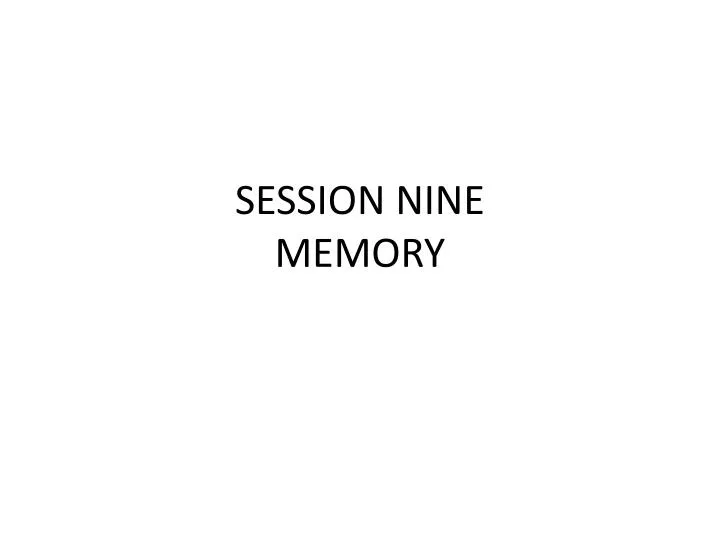 session nine memory