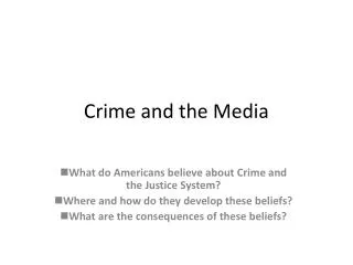 Crime and the Media