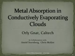 Metal Absorption in Conductively Evaporating Clouds