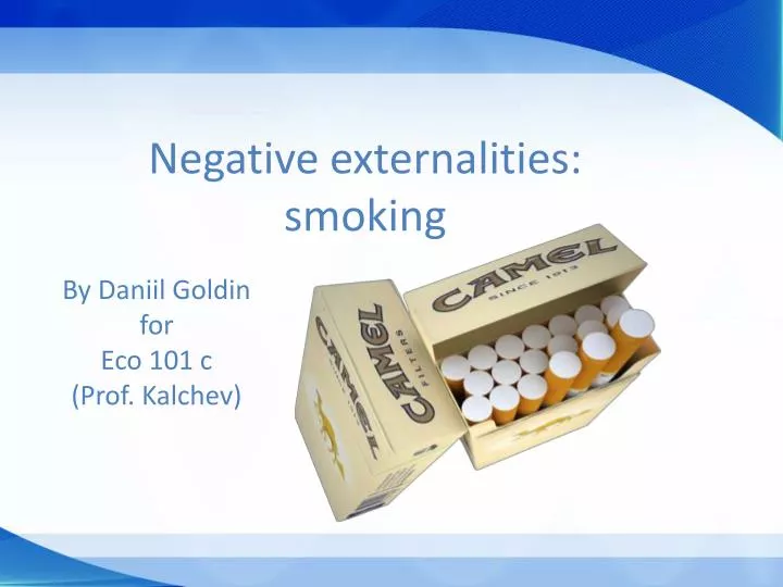 negative externalities smoking