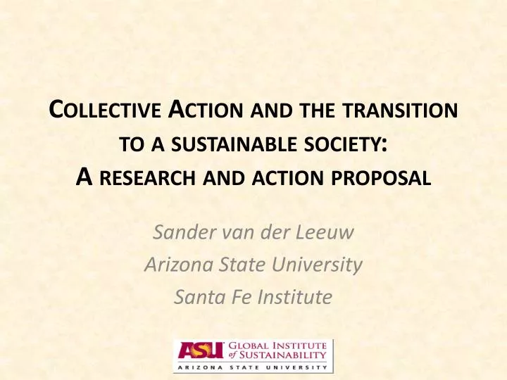 collective action and the transition to a sustainable society a research and action proposal