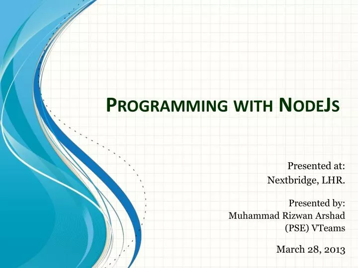 programming with nodejs