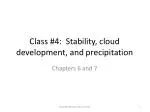 Class #4: Stability, cloud development, and precipitation - slide 1