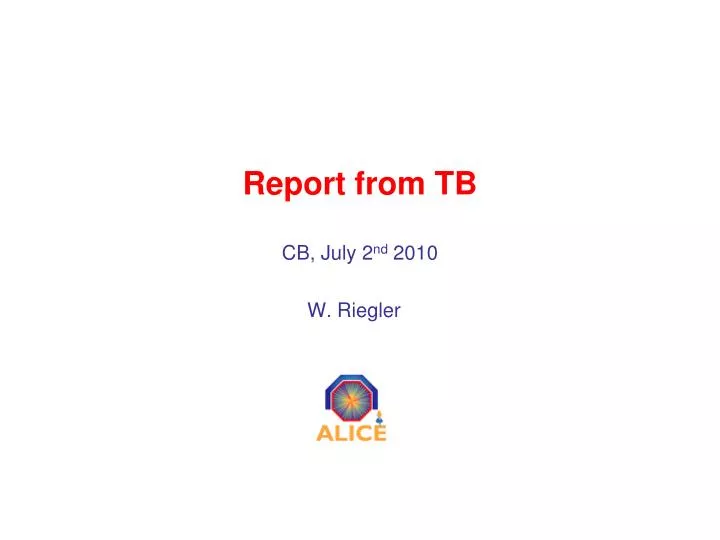 report from tb cb july 2 nd 2010