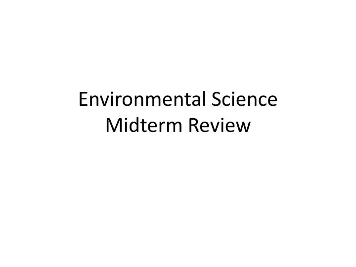 environmental science midterm review