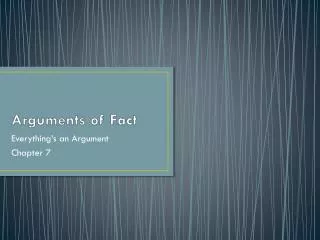 Arguments of Fact
