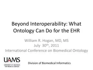 Beyond Interoperability: What Ontology Can Do for the EHR