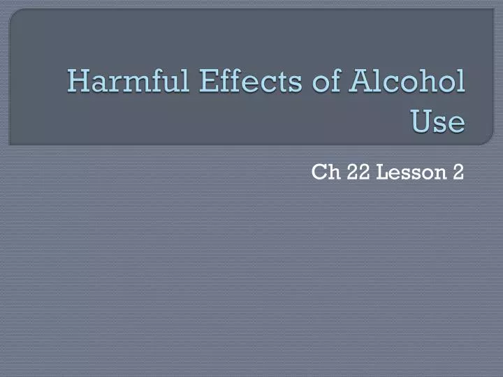 harmful effects of alcohol use