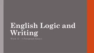 English Logic and Writing